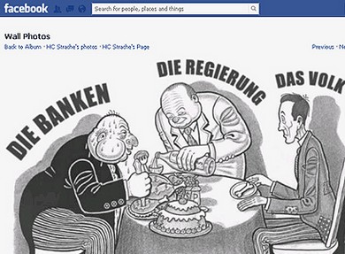 The cartoon from Strache's Facebook page